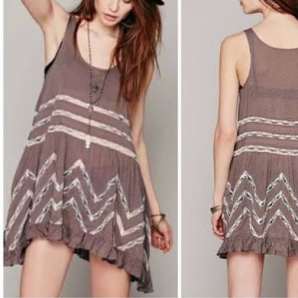 Free People Voile and Lace Trapeze Dress - Picture 1 of 7